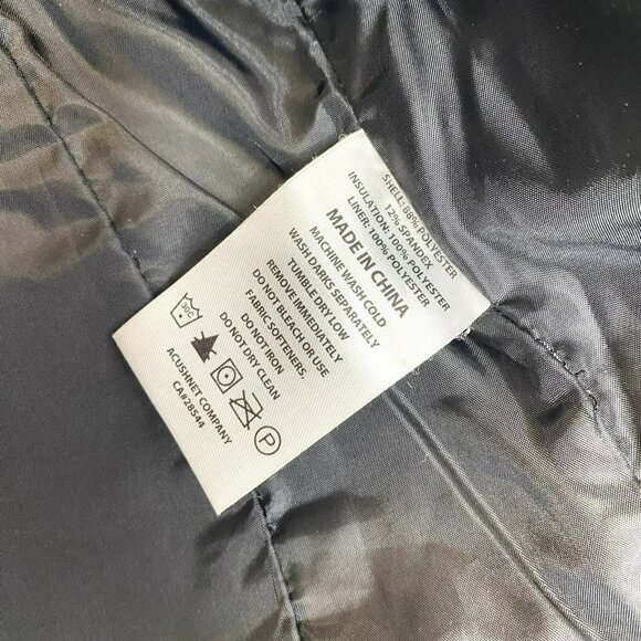 Footjoy FJ Jacket Womens Medium Black Zip Up Pockets Long Sleeve Quilted Golf - Picture 7 of 8